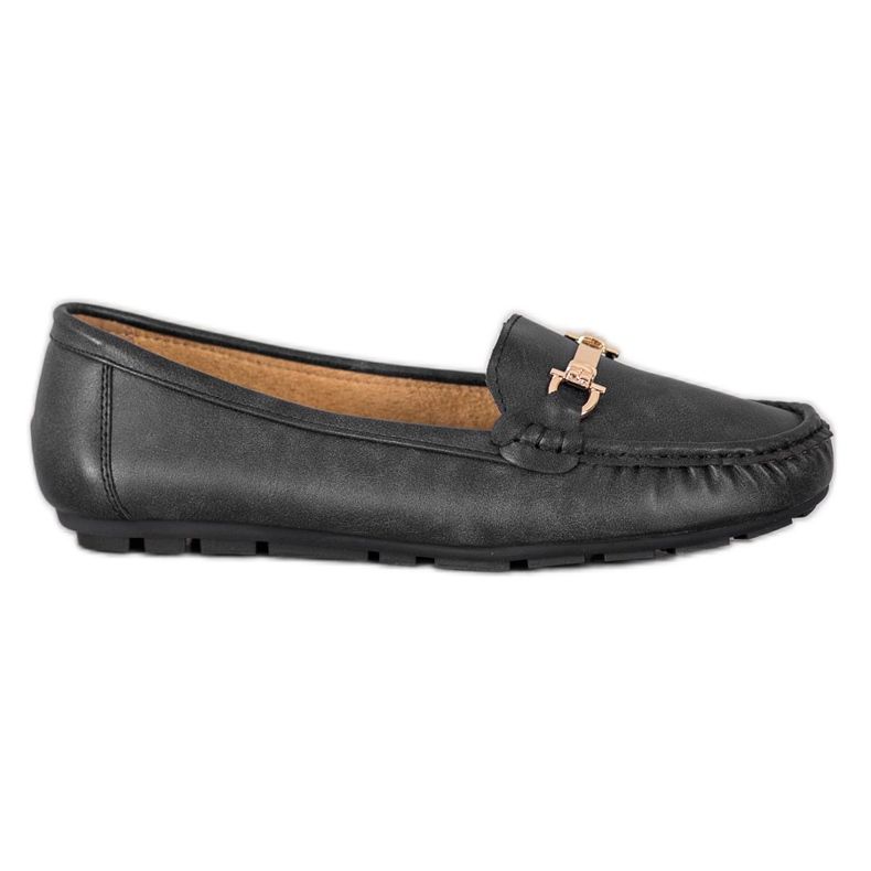 Clowse Mocassins Noirs Avec Ornement le noir