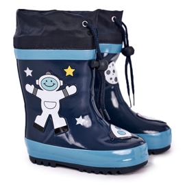 Apawwa Galoches Cosmonaut Mordeso Bleu Marine blanc