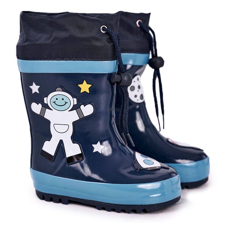 Apawwa Galoches Cosmonaut Mordeso Bleu Marine blanche Apawwa Galoches Cosmonaut Mordeso Bleu Marine blanche