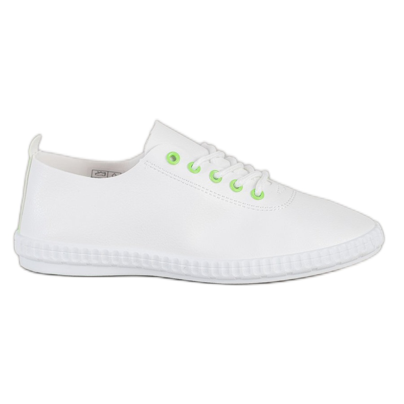 SHELOVET Baskets légères avec cuir écologique blanche vert SHELOVET Baskets légères avec cuir écologique blanche vert