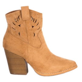 Bella Paris Bottes de cowboy beiges jaune Bella Paris Bottes de cowboy beiges jaune