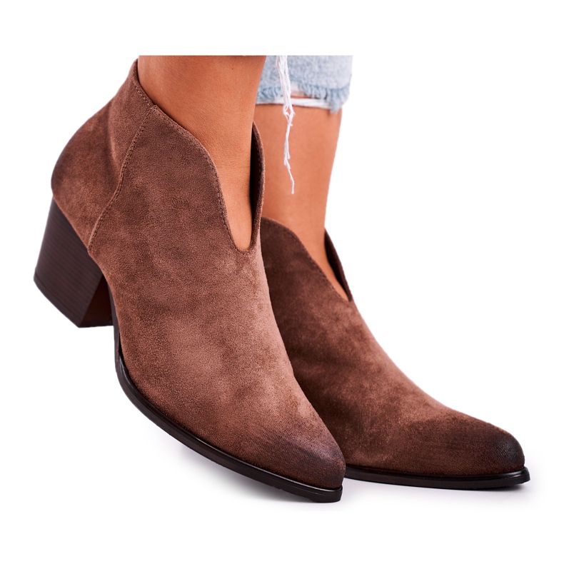 Vinceza Meilleur choix de bottillons pour femmes avec une coupe brun