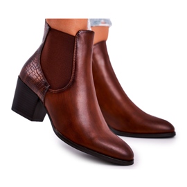 Bottes à talons hauts pour femmes Sergio Leone Brown BT613 brun
