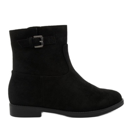 Bottes isolées noires avec un coin caché en daim Clifford