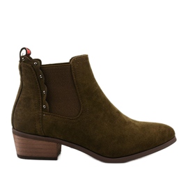 Bottines plates kaki Bottines isolées Nilanda brun