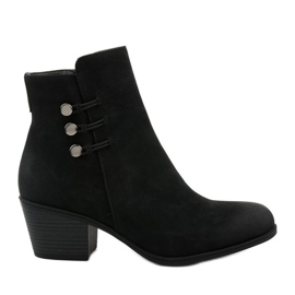 Bottines en daim noir sur le poteau Keenshaper le noir