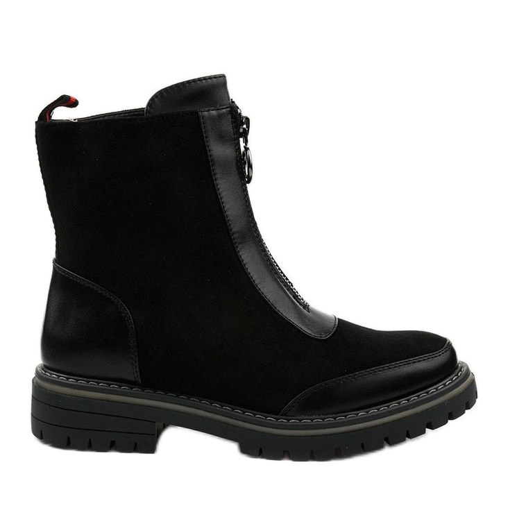BM Bottines plates isolées noires Shadowgrain le noir