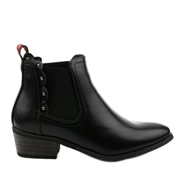 Bottines plates noires Nilanda