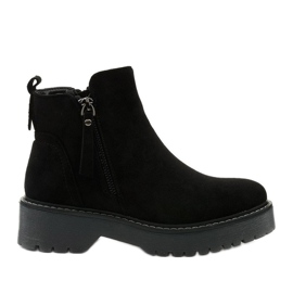 Bottines noires en simili-cuir Elinvyra le noir