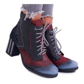 Bottes en cuir pour femmes Maciejka Noir 03190 le noir multicolore