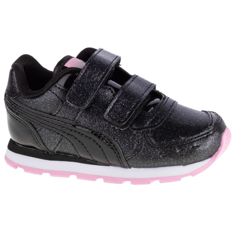 Puma Vista Glitz V Bébés Jr 369721-10 le noir rose Puma Vista Glitz V Bébés Jr 369721-10 le noir rose