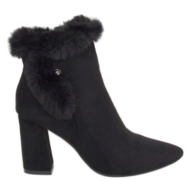 Bottines à talons noires J19-83 Noir le noir
