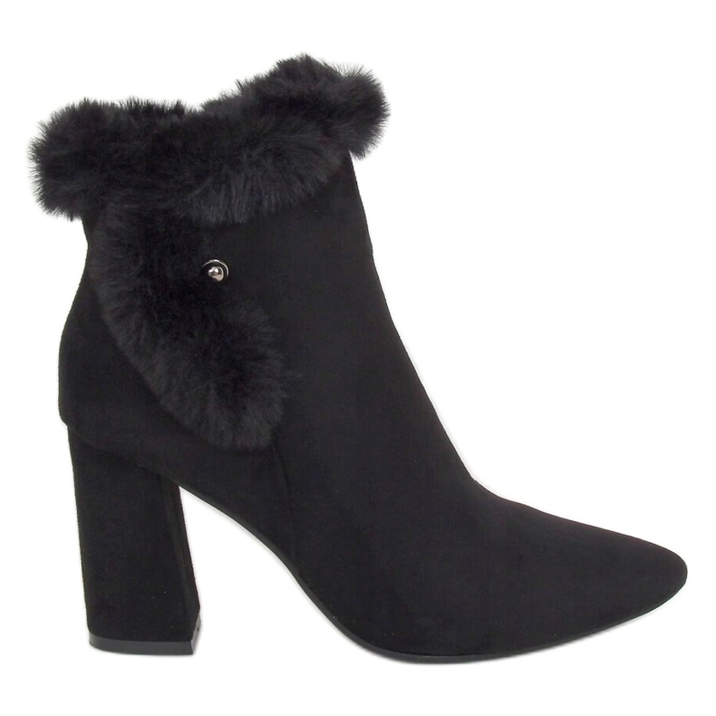 Bottines à talons noires J19-83 Noir le noir