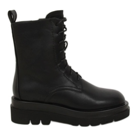 Noir RB85 Chaussures noires à semelles hautes le noir