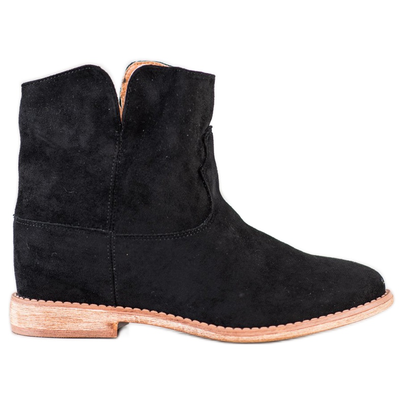 Bella Paris Bottes de cowboy en daim le noir