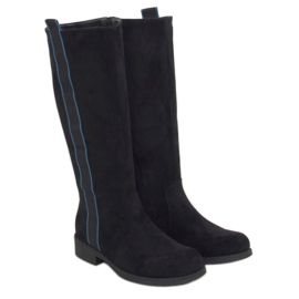 Bottes cavalières femme noires 7962-PG Noir le noir