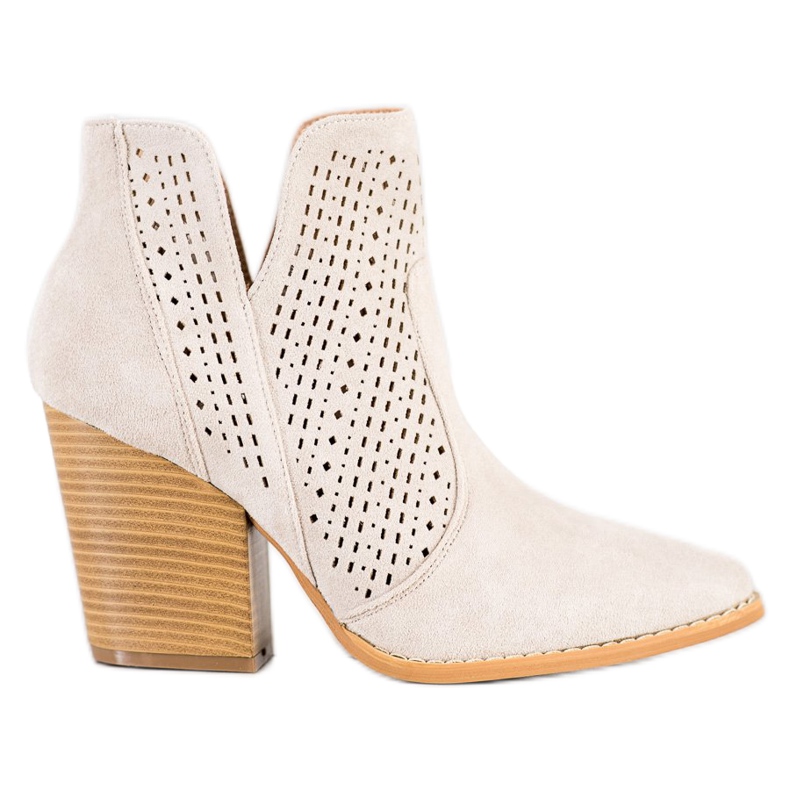 Bella Paris Bottines Ajourées Sur La Poste beige