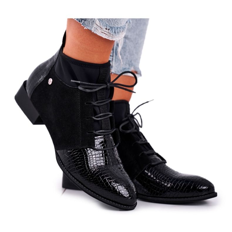 Bottes Femme Cuir Maciejka Noir 04744-20 le noir