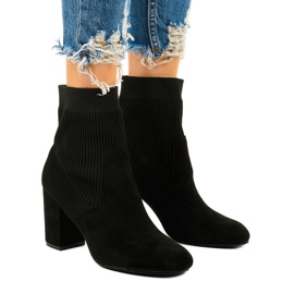 Bottes noires pour femmes avec une chaussette Uhrrelle le noir