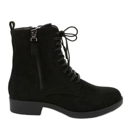 Bottes de travail en daim noir A8315 / A le noir