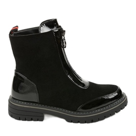 Bottes isolées noires de Youngbend le noir