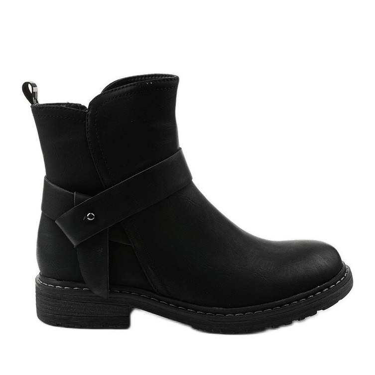 Bottes plates noires pour femmes avec fermeture éclair Graybane le noir Bottes plates noires pour femmes avec fermeture éclair Graybane le noir
