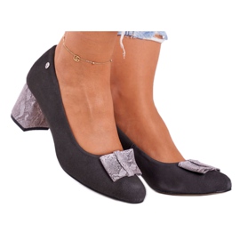 Escarpins pour femmes Maciejka Suede Graphite 3356A-43 / 00-1 multicolore
