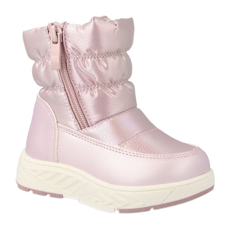 EVE Bottes de neige pour enfants réchauffées avec de la laine rose Cruella