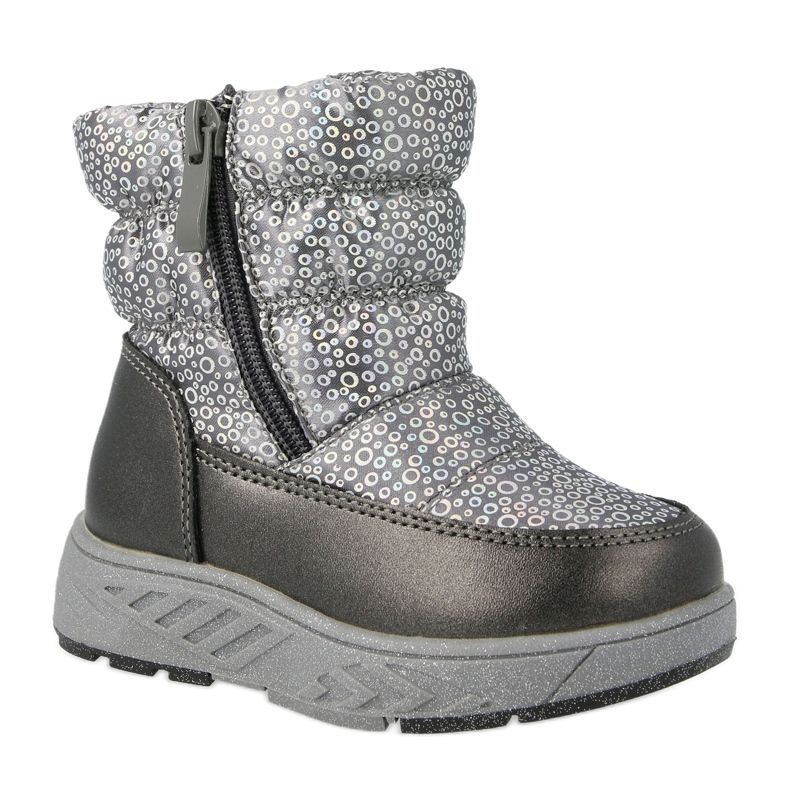 EVE Bottes de neige chaudes en laine pour enfants Gris Cruella