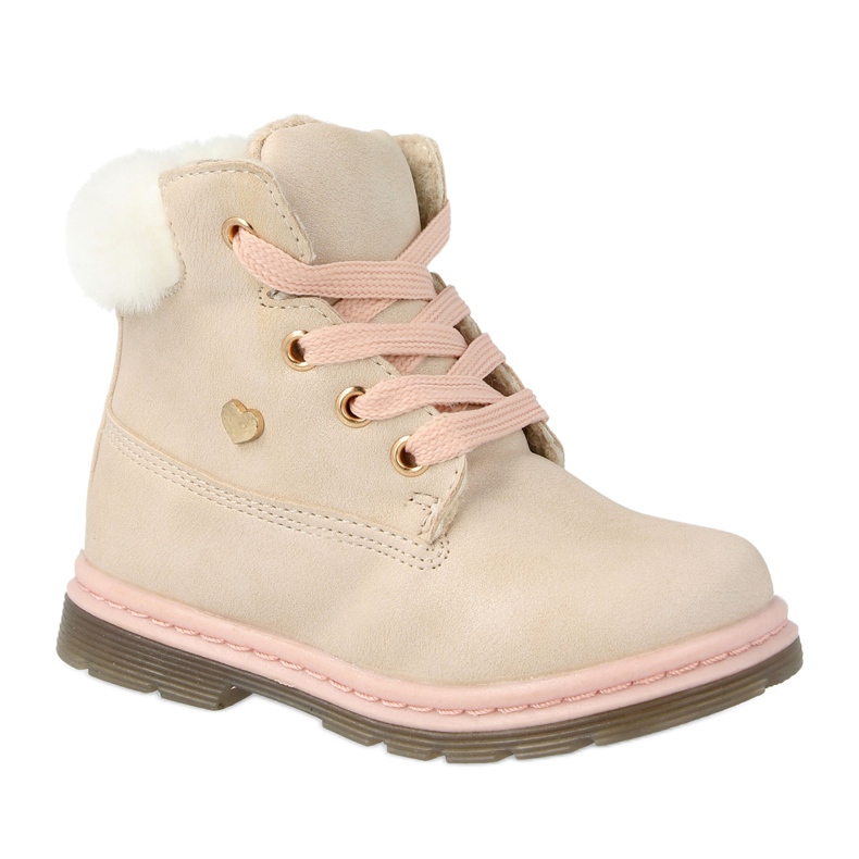 EVE Bottes de Trappeurs Chaudes Enfant Beige Maestro