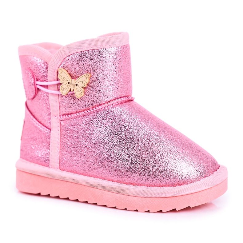 Apawwa Bottes de neige chaudes pour enfants avec un papillon rose Cosmic