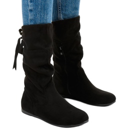 Bottes en daim pour femmes Bottes Russell noir