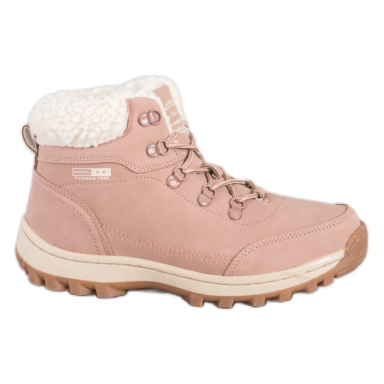 Ax Boxing Chaussures de trekking avec peau de mouton rose Ax Boxing Chaussures de trekking avec peau de mouton rose