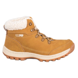 Ax Boxing Chaussures de trekking avec peau de mouton jaune