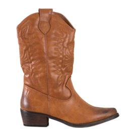 SDS Bottes de cowboy marron brun SDS Bottes de cowboy marron brun