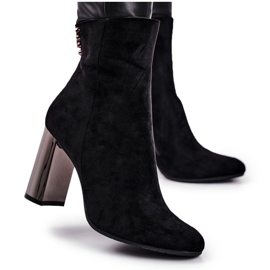 Bottes à talons pour femmes noires Trens le noir Bottes à talons pour femmes noires Trens le noir