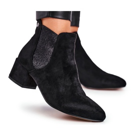 Bottines Tersavolle noires à talon bas pour femmes