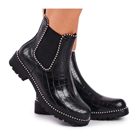 Bottines Femme Bottines Chelsea Warm Noir Elvina le noir