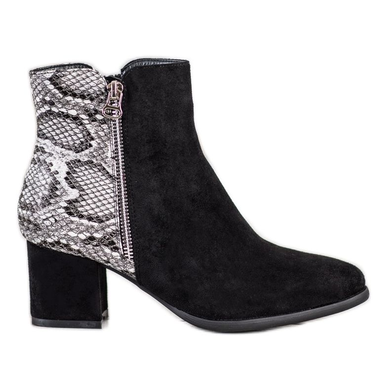 Filippo Bottines à imprimé serpent le noir gris