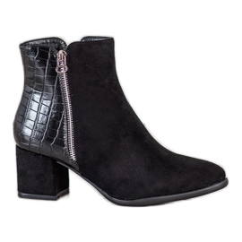 Filippo Bottines à imprimé serpent le noir