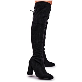 Bottes Hautes Femmes Eco-Suede Noir First Time