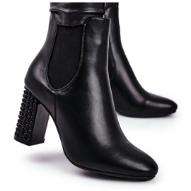 Bottes à talon pour femmes Black In Your Eyes noir