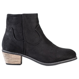Best Shoes Bottes sur un poste bas noir