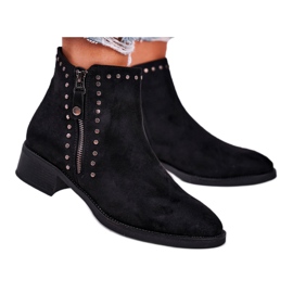 Bottes Femme À Talons Hauts Rivets Black Control le noir