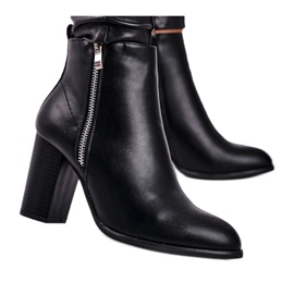 Bottines Femme à Talon Noir Gloris