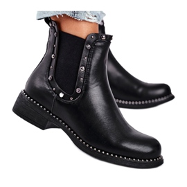 Bottines Noir Femme Jodhpur boots Visible le noir