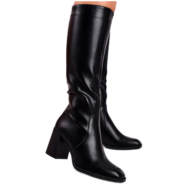 Bottines Femme à Talon Chaud Noir Veronique le noir