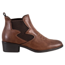 Weide Bottes en éco-cuir brun