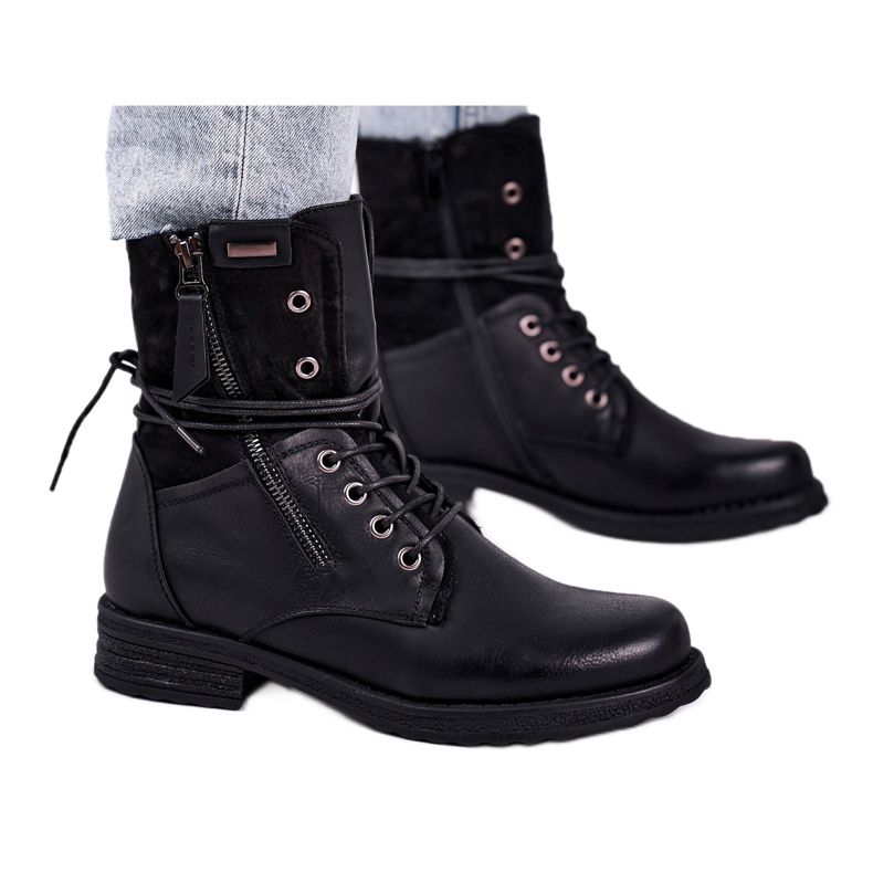 Bottes de travail pour femmes noires le noir