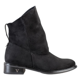 Gogo Bottes avec une tige large noir